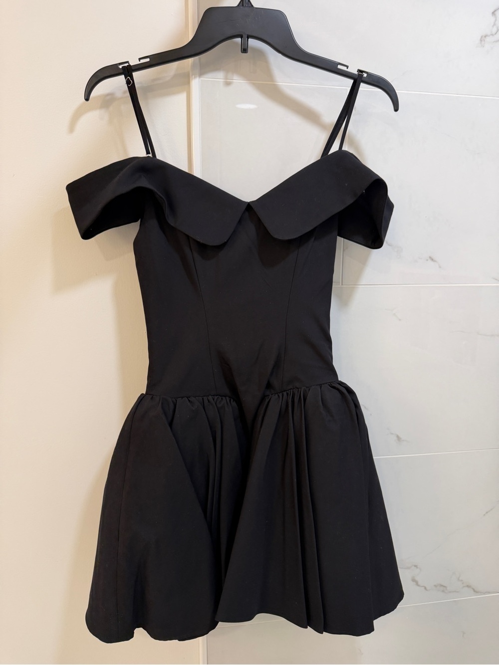 NWT House of CB Black Elida Off Shoulder Mini Dress